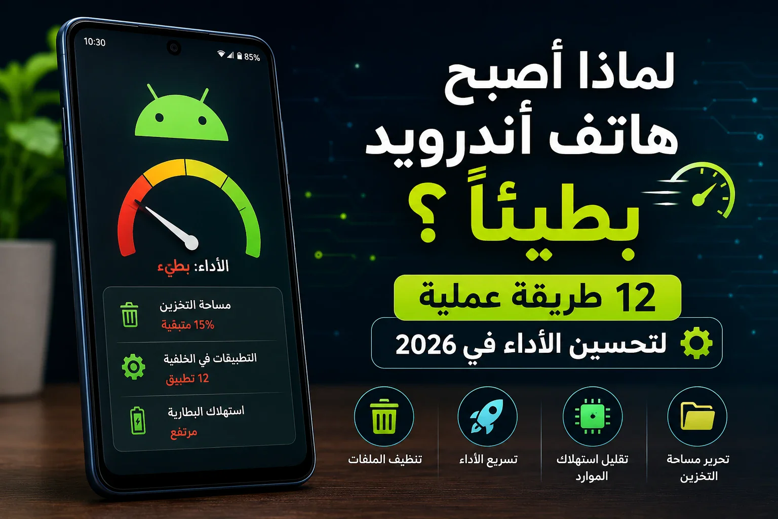 image about لماذا أصبح هاتف أندرويد بطيئًا؟ 12 طريقة عملية لتحسين الأداء في 2026