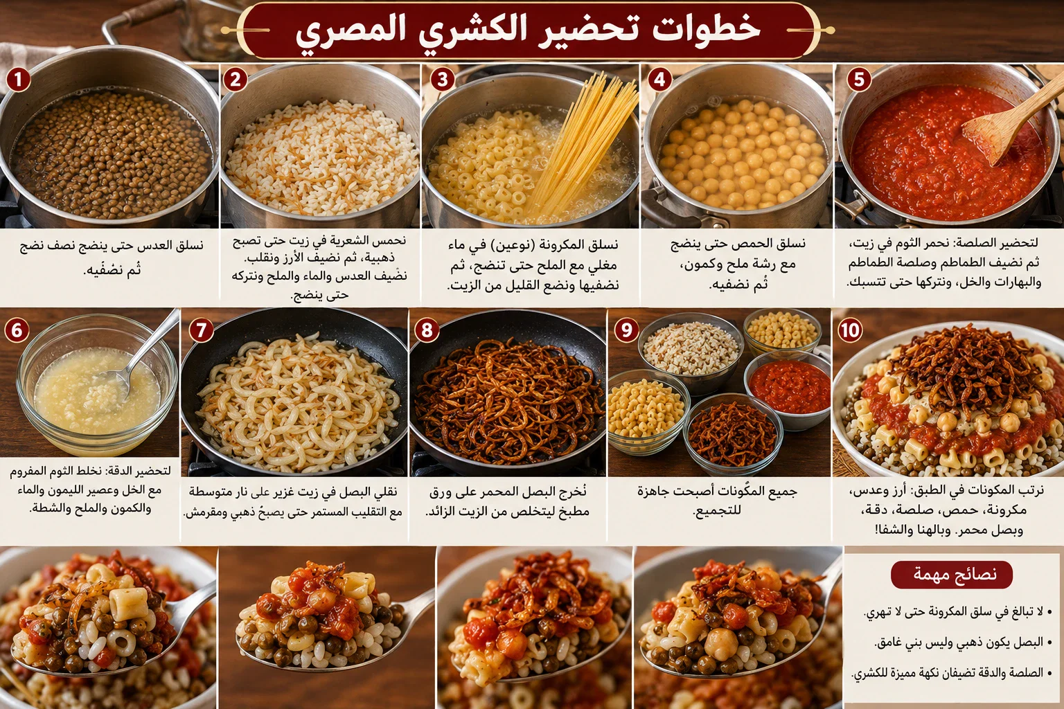 image about طريقة عمل الكشري المصري في المنزل