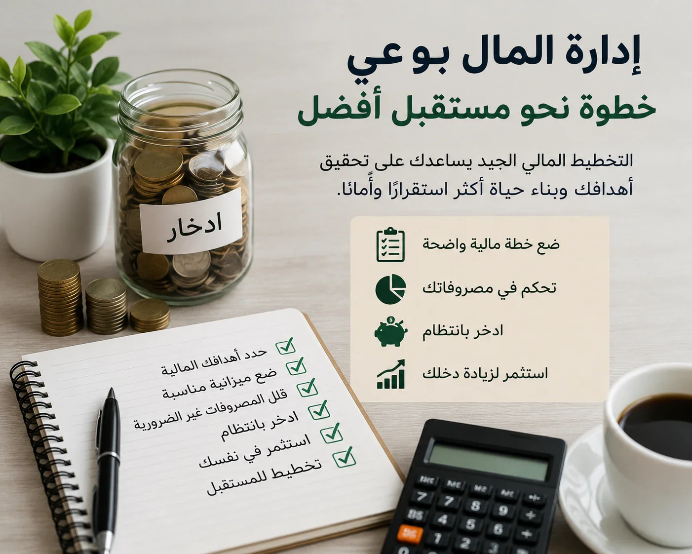 image about إدارة المال بذكاء: استراتيجيات عملية لبناء مستقبل مالي أكثر استقرارًا