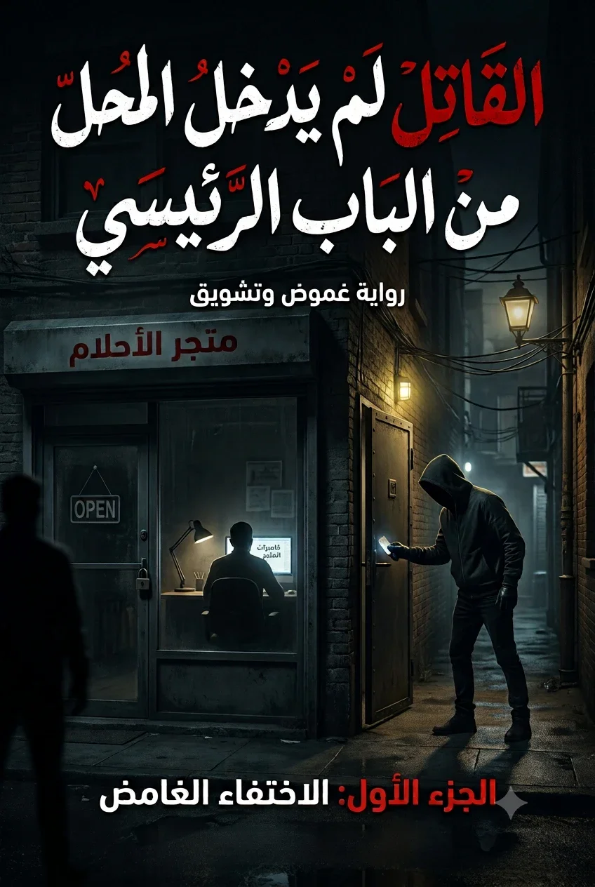 image about القاتل لم يدخل المحل من الباب الرئيسي.