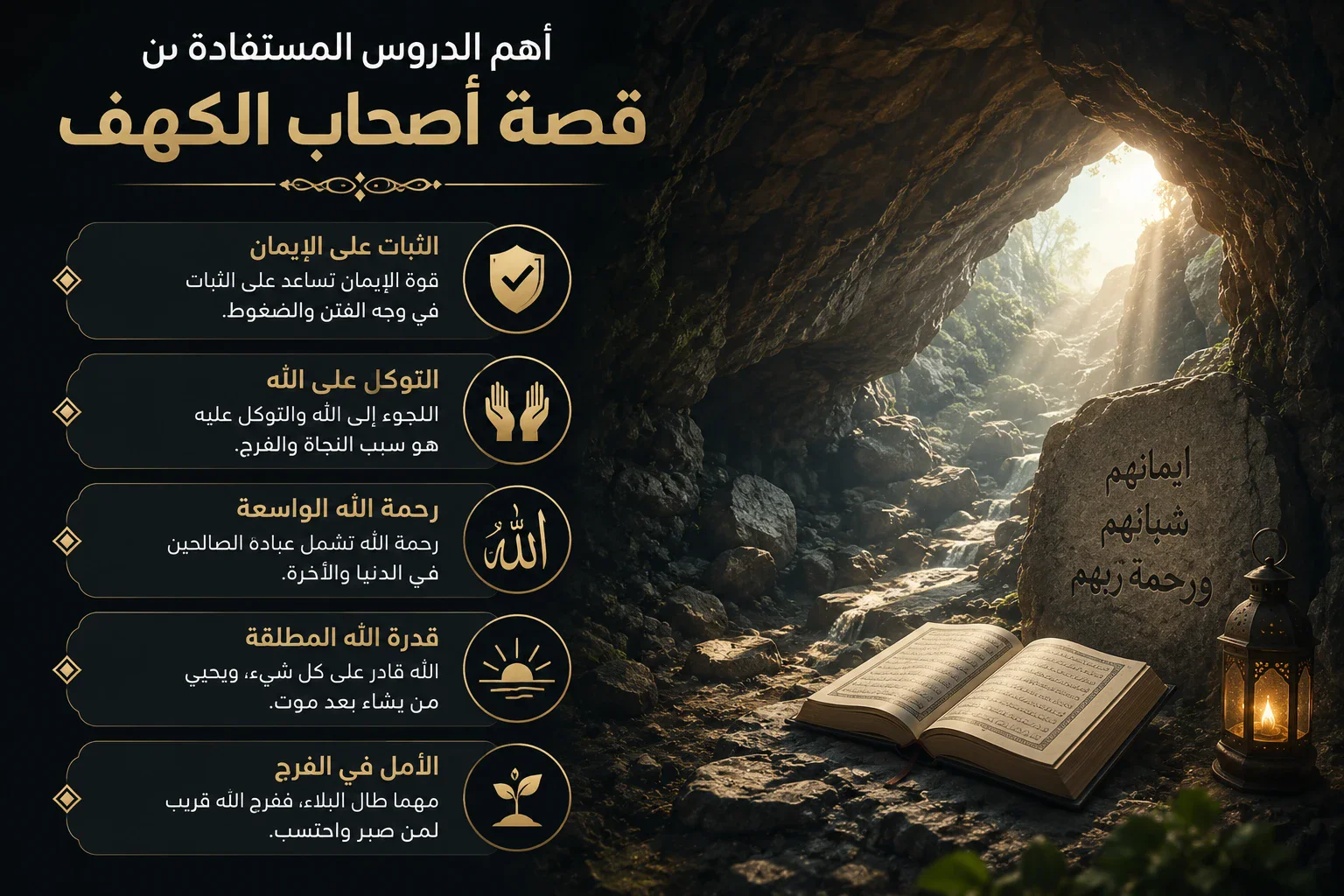 image about قصة أصحاب الكهف كاملة: أحداث القصة وأهم الدروس والعبر
