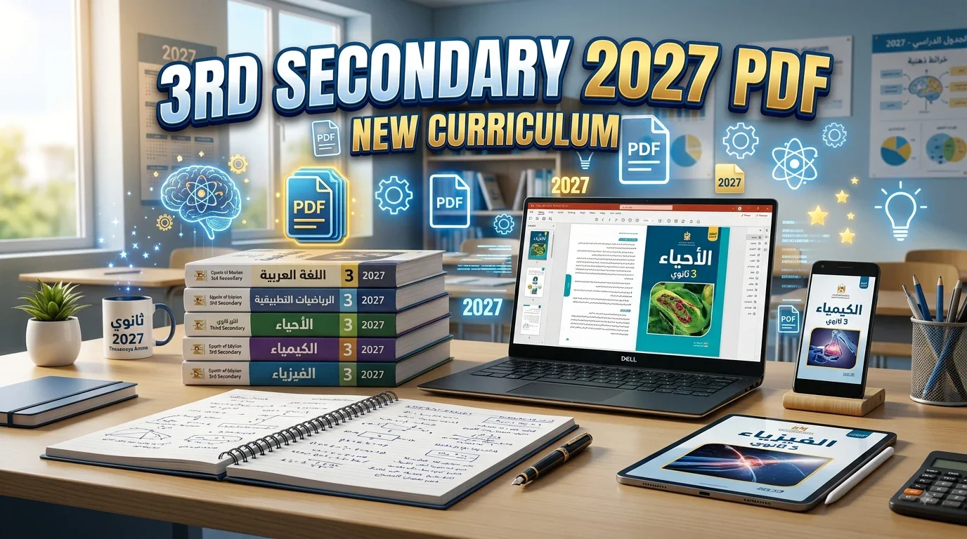 image about الصف الثالث الثانوي 2027: المواد الدراسية ودليل المنهج وتحديثات كتب