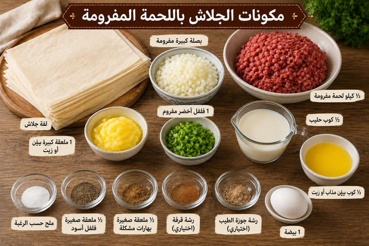 image about طريقة عمل الجلاش باللحمة المفرومة في المنزل 