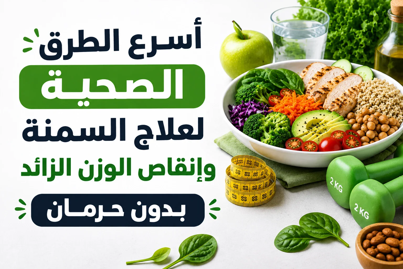 image about أسرع الطرق الصحية لعلاج السمنة وإنقاص الوزن الزائد بدون حرمان