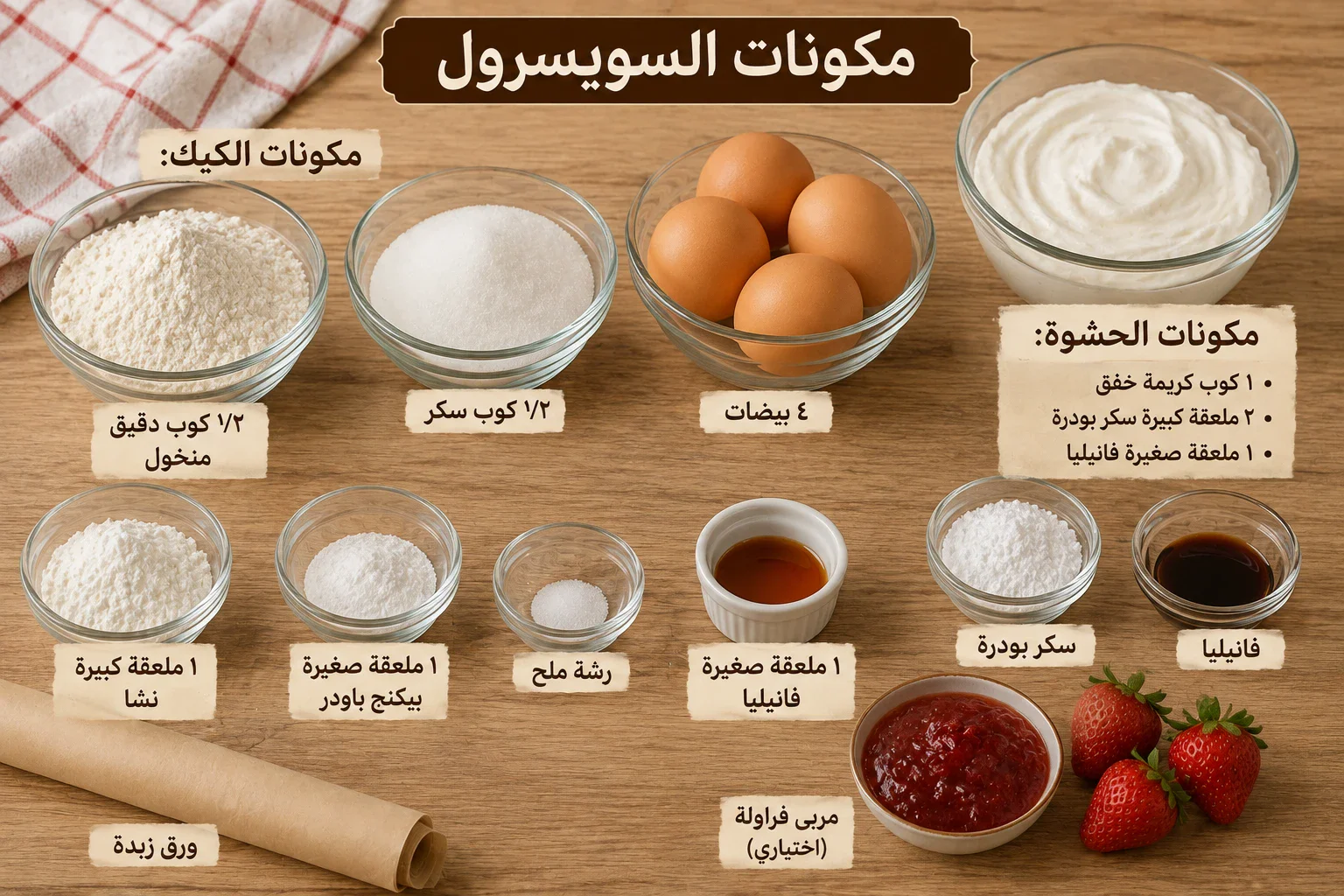 image about طريقة عمل السويسرول في المنزل 
