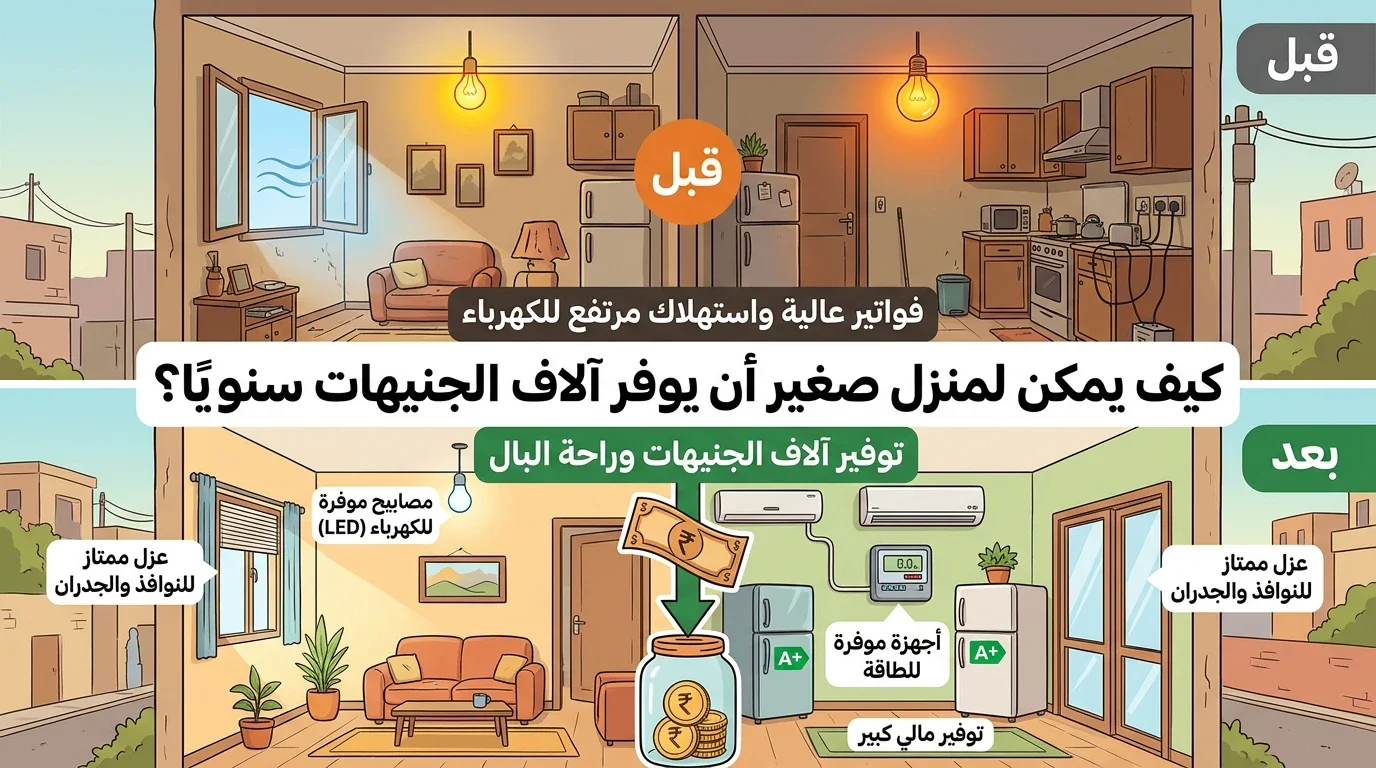 image about كيف يمكن لمنزل صغير أن يوفر آلاف الجنيهات سنويًا.