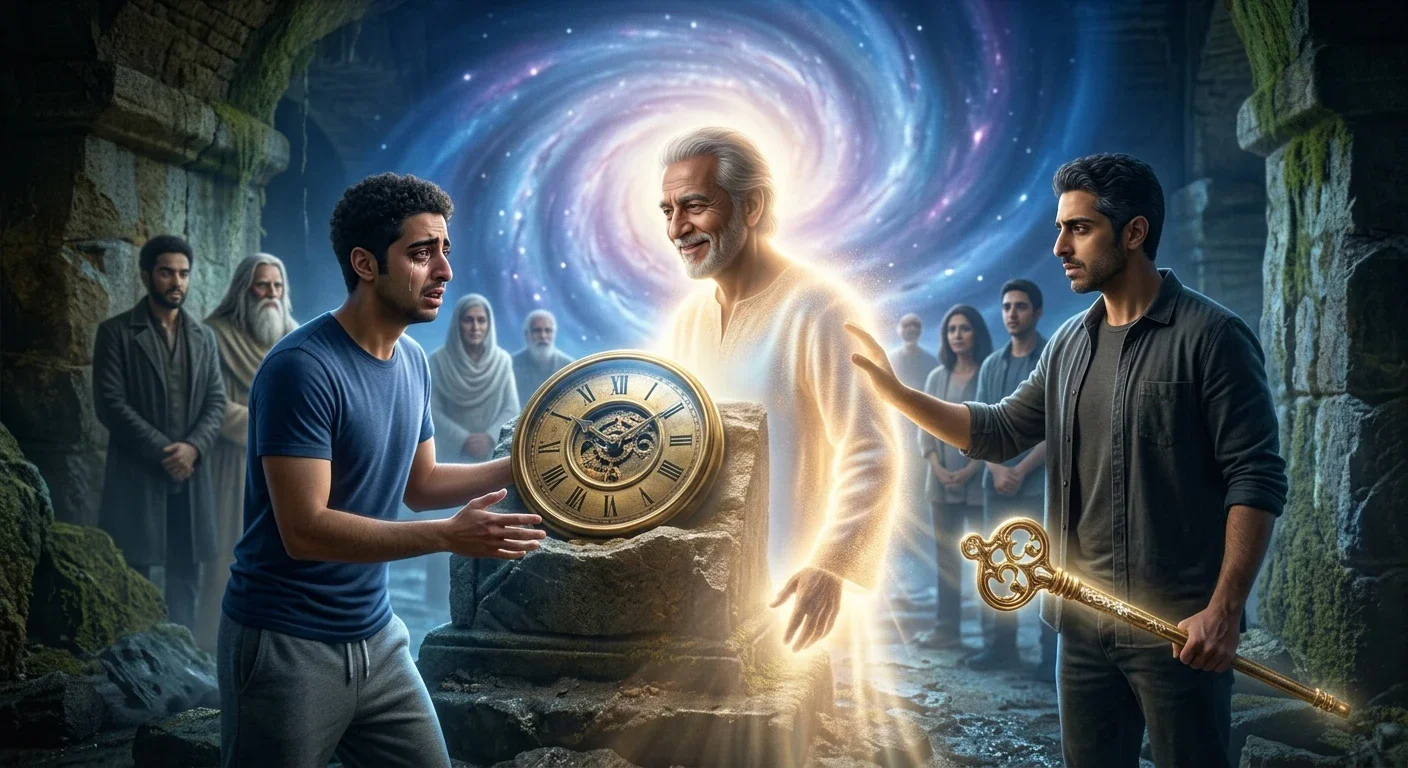 image about 🕰️ الساعة التي توقفت عند منتصف الليل الجزء الخامس: حارس الساعة