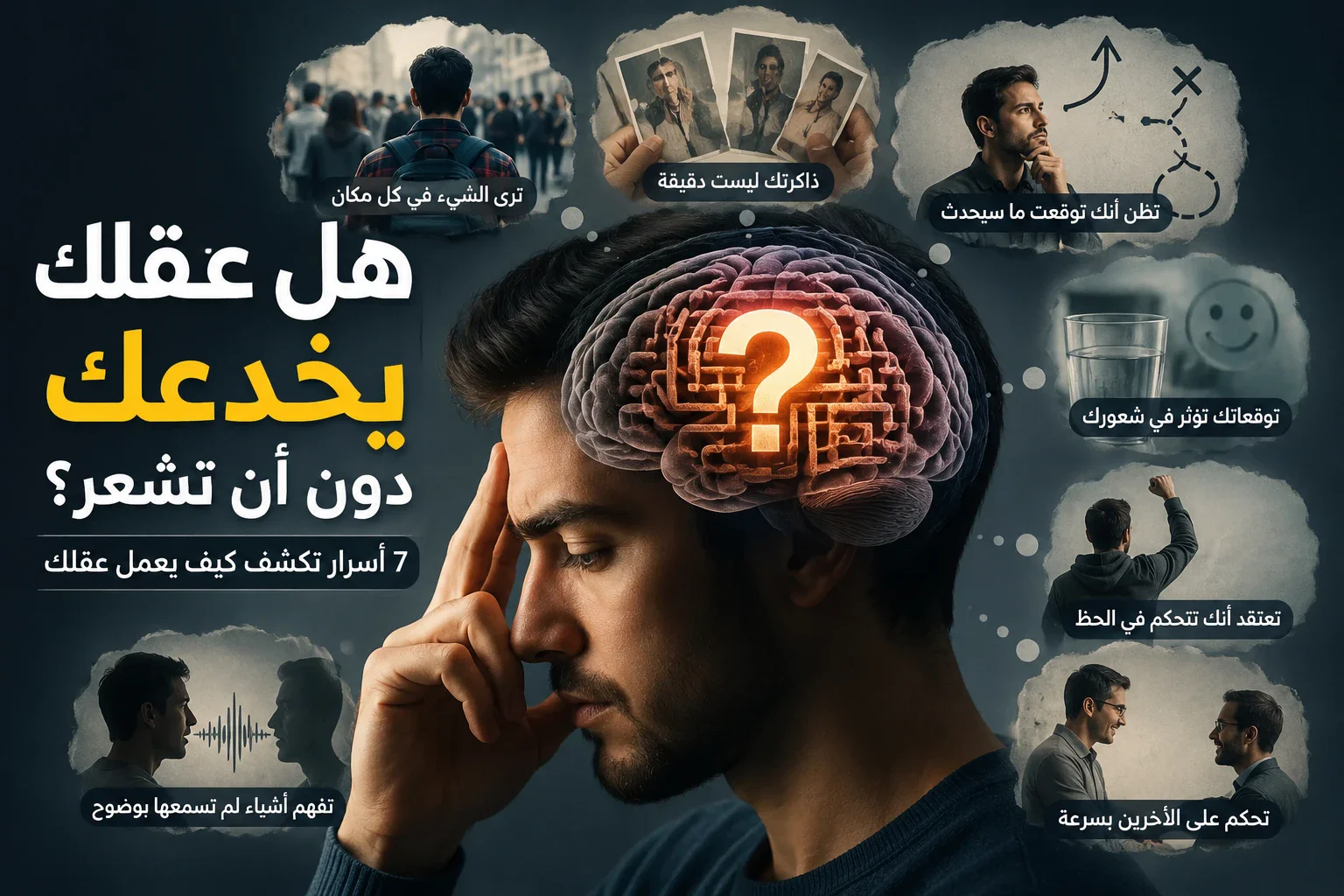 image about هل عقلك يخدعك دون أن تشعر؟ 7 أسرار تكشف كيف يعمل عقلك.