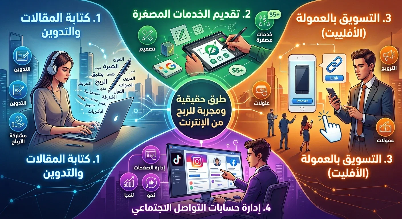 image about دليل شامل لأساسيات العمل الحر وتوليد الدخل عبر الإنترنت للمبتدئين