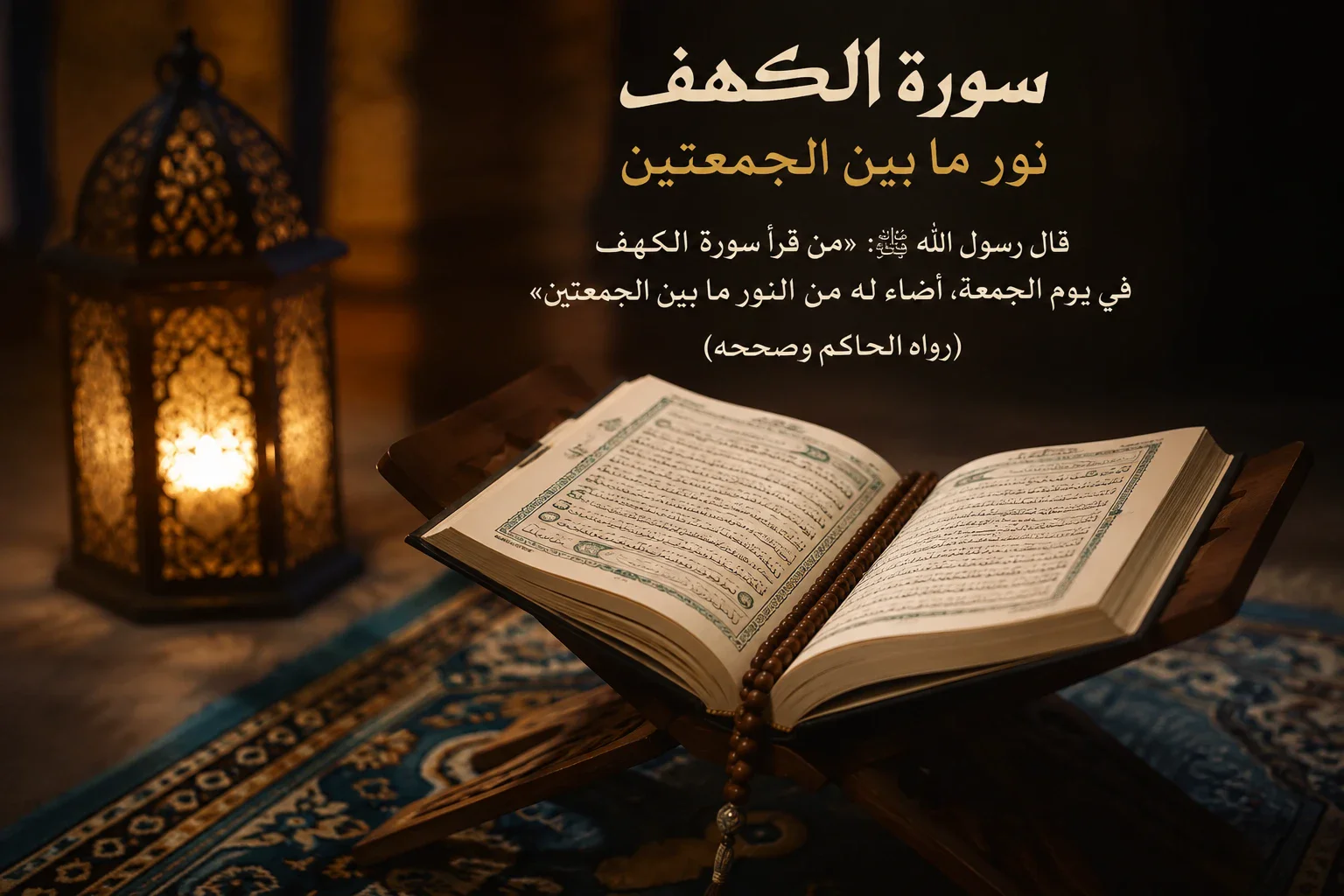 image about  فضل قراءة سورة الكهف يوم الجمعة.. نور ونجاة من الفتن