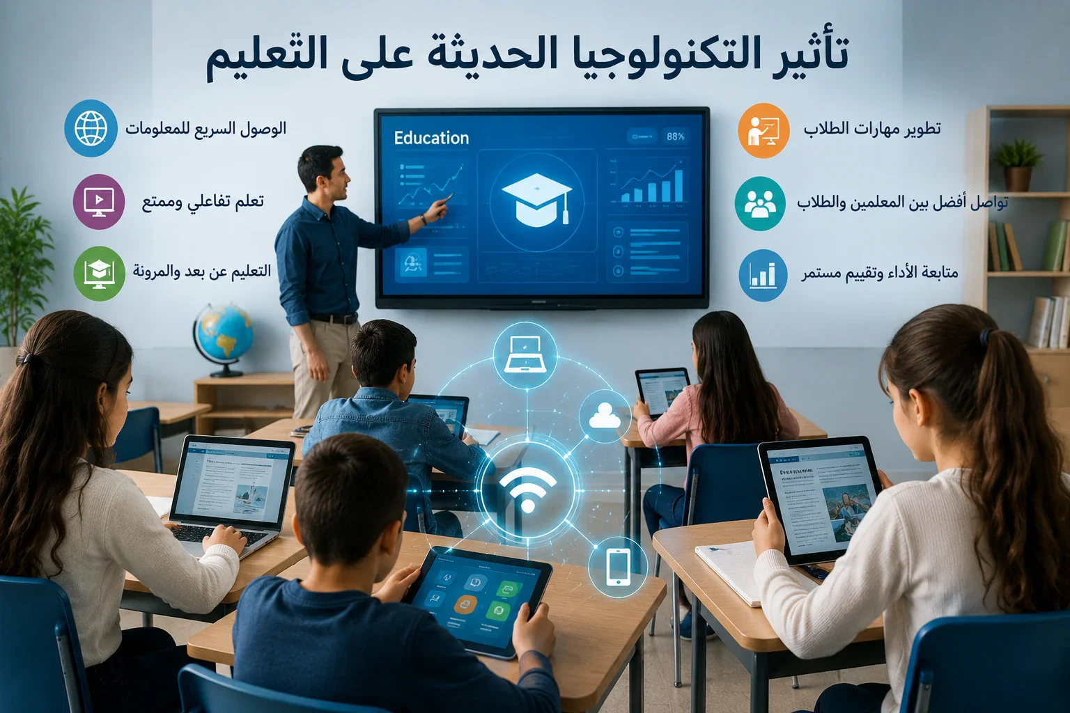 image about تأثير التكنولوجيا الحديثة على التعليم