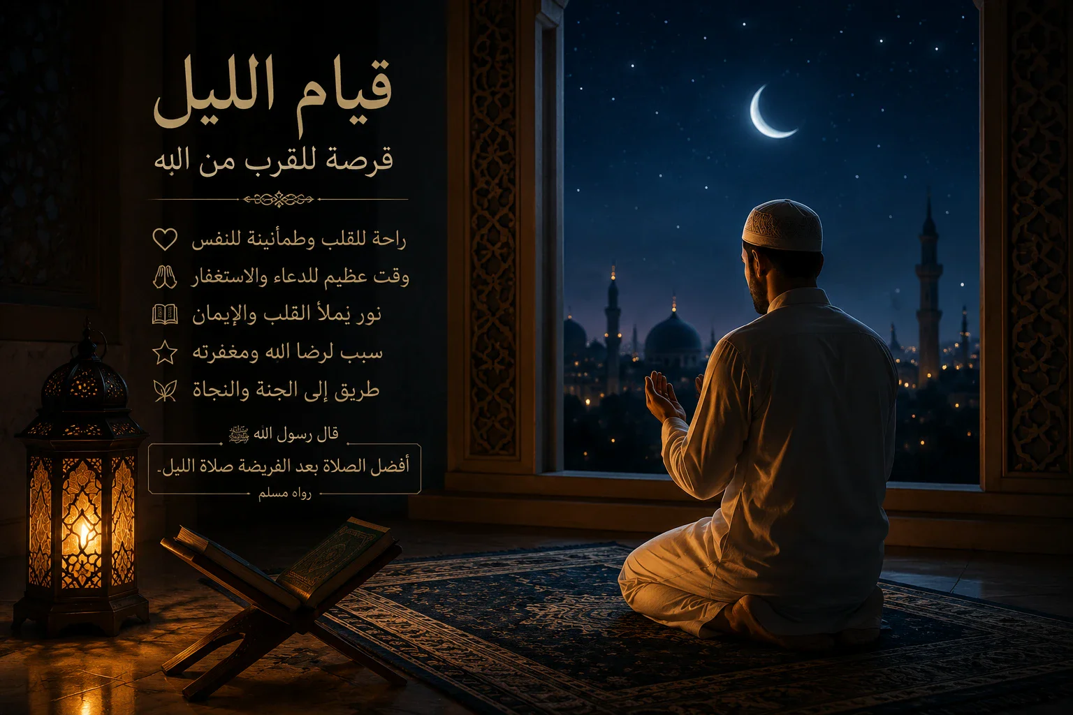 image about «حين ينام الجميع… تبدأ أجمل لحظاتك مع الله» 🌙🤍