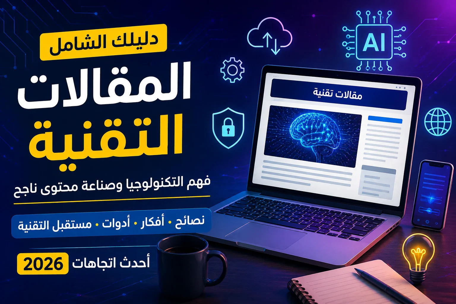 image about # 🚀 كيف تكتب مقالات تقنية مفيدة في 2026؟ دليل عملي بالأدوات والأمثلة