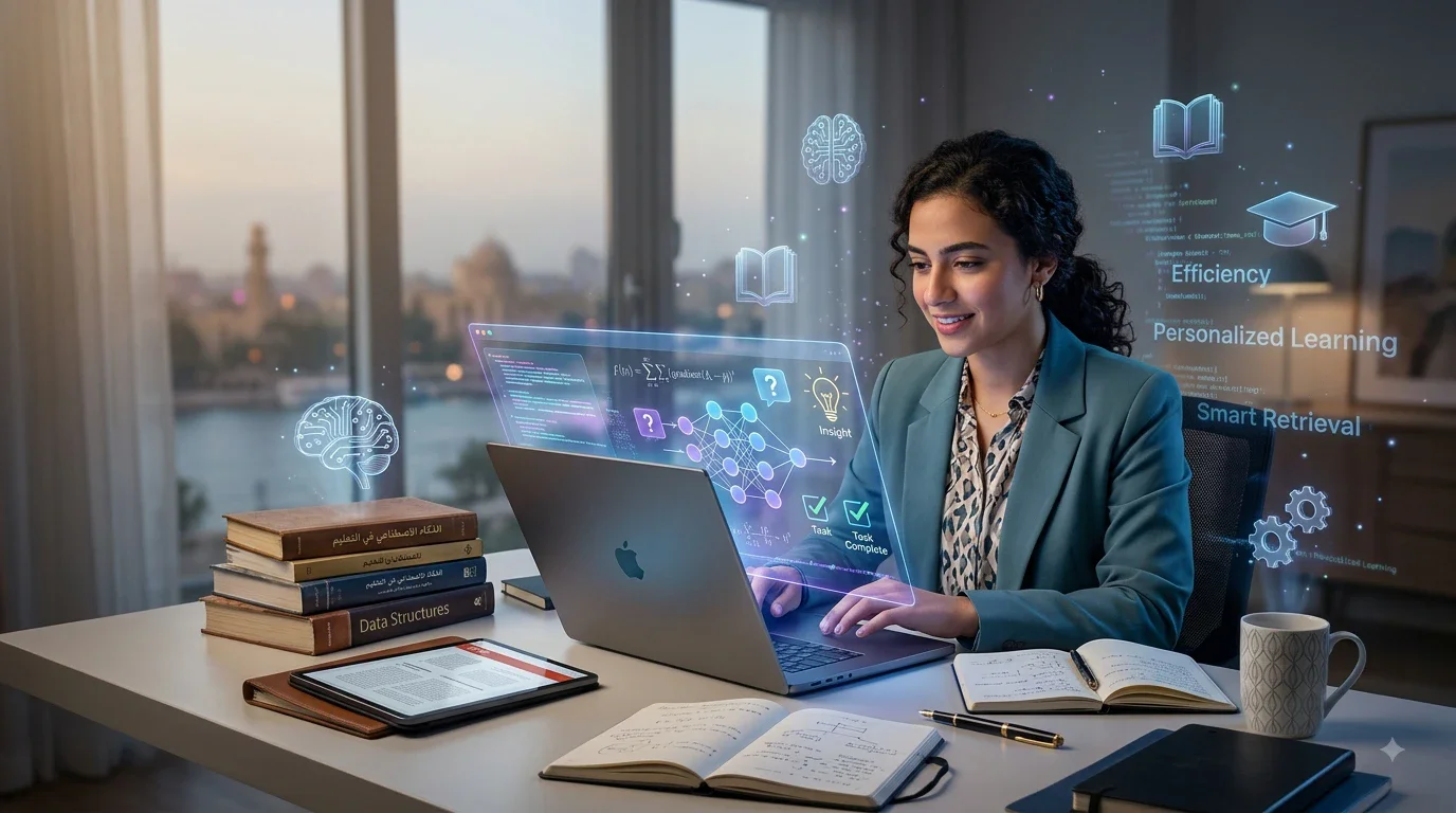 image about 🤖 كيف تستخدم الذكاء الاصطناعي في الدراسة بذكاء؟