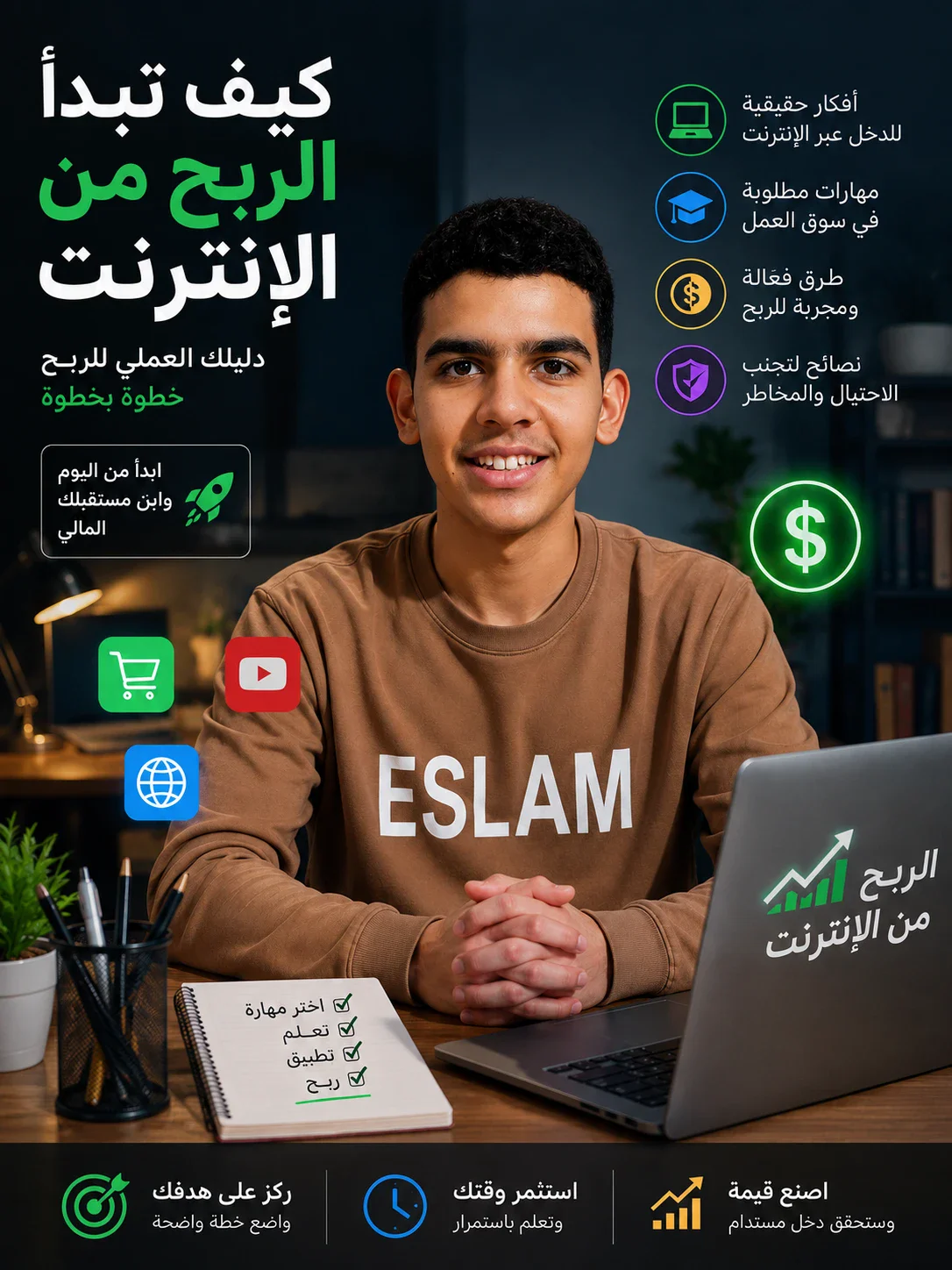 image about الربح من الإنترنت بذكاء: دليلك لبناء دخل حقيقي من مهاراتك