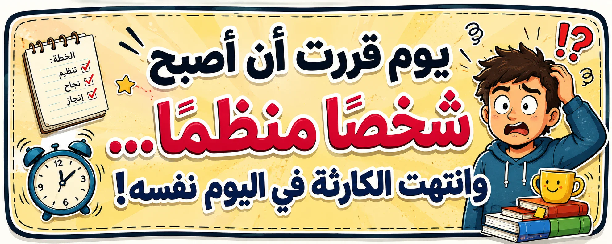 image about يوم قررت أن أصبح شخصًا منظمًا… وانتهت الكارثة في اليوم نفسه