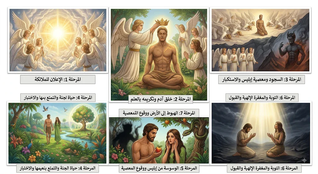 image about قصه سيدنا آدم عليه السلام - من الخلق الي التوبه والارض