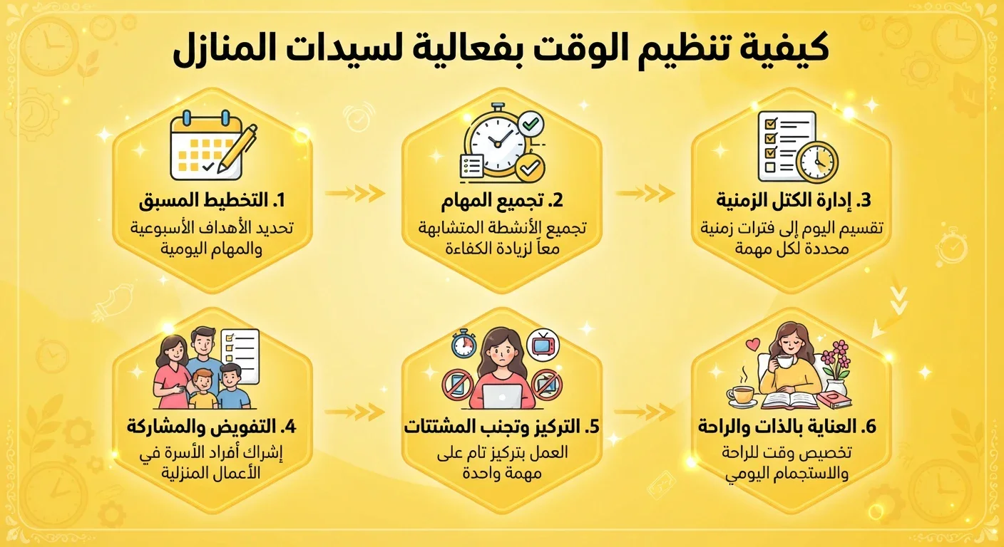 image about كيف تنظمين وقتك بفعالية؟ دليل سيدات المنازل لحياة متوازنة وهادئة