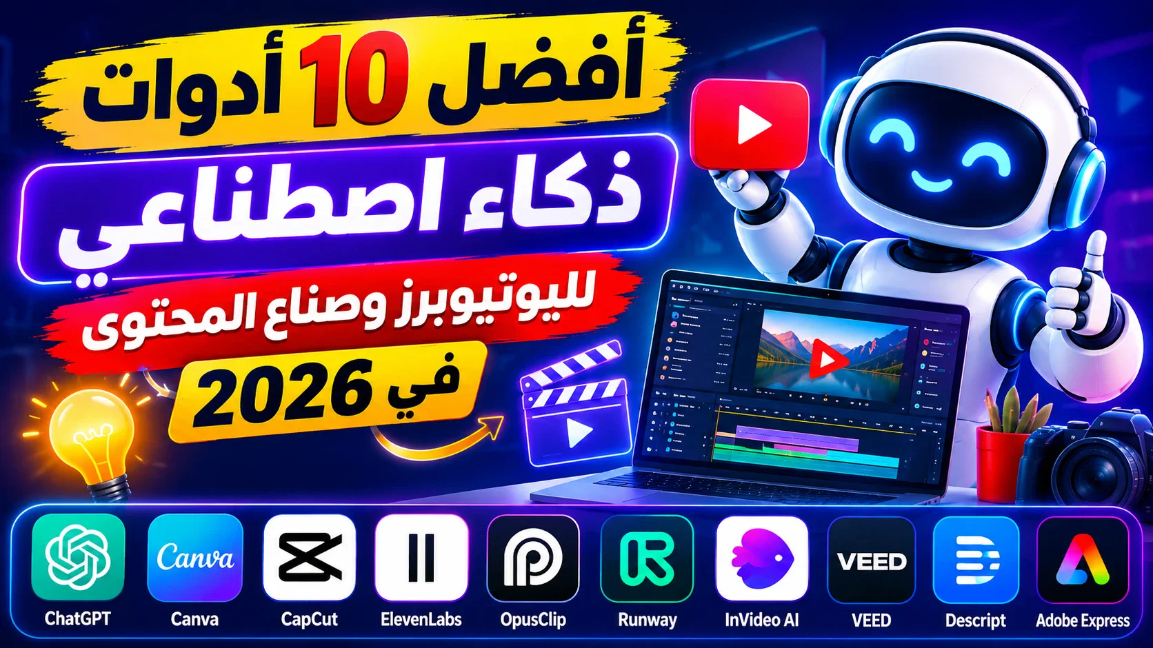image about أفضل أدوات الذكاء الاصطناعي لصناعة محتوى احترافي في 2026