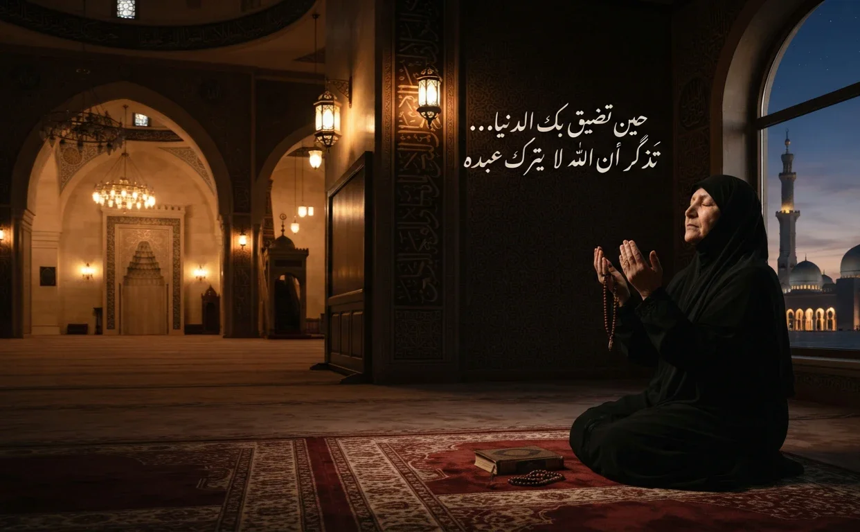 image about حين تضيق بك الدنيا… تذكّر أن الله لا يترك عبده