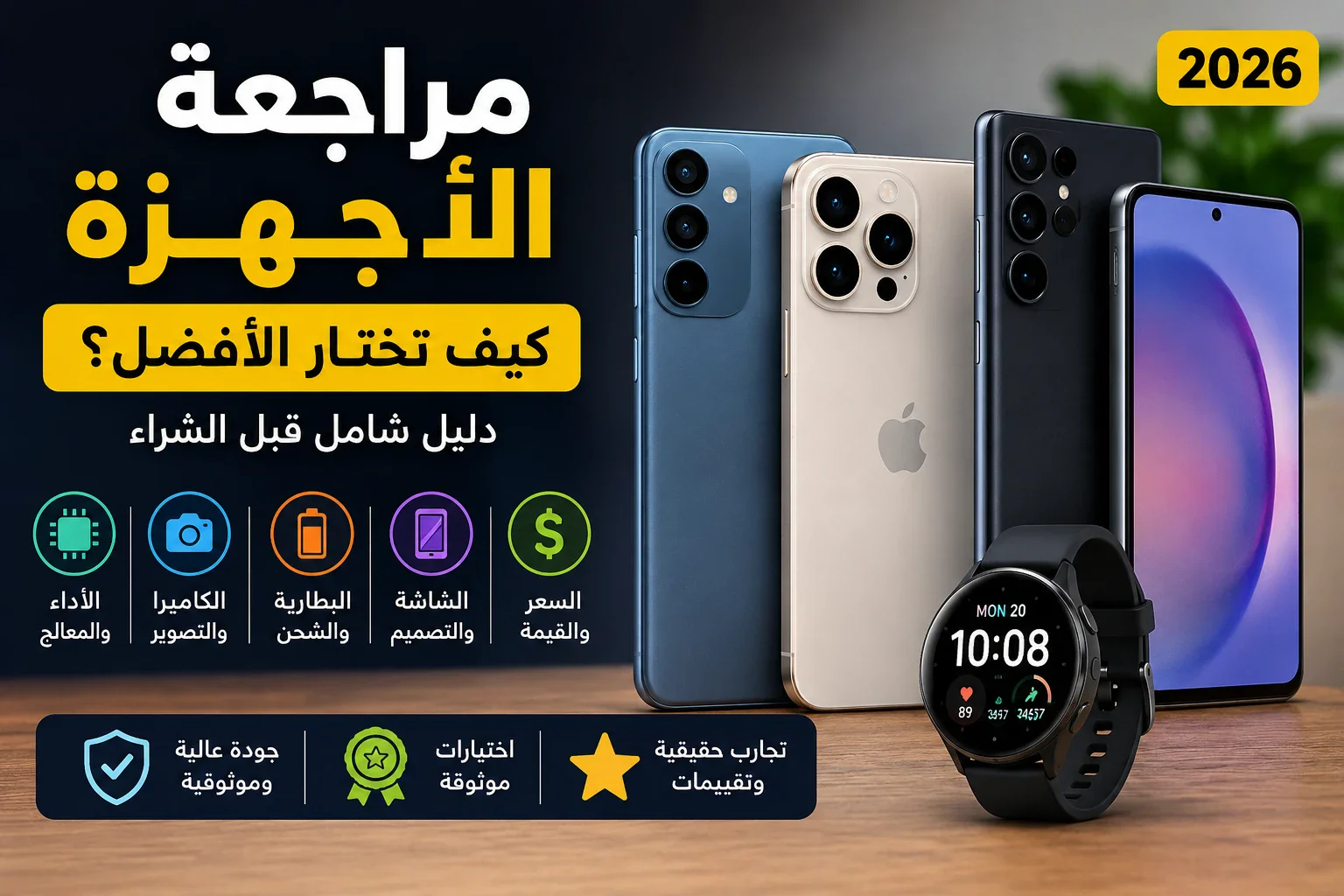 image about مراجعة الأجهزة الذكية 2026: كيف تختار الهاتف المناسب بأفضل قيمة؟