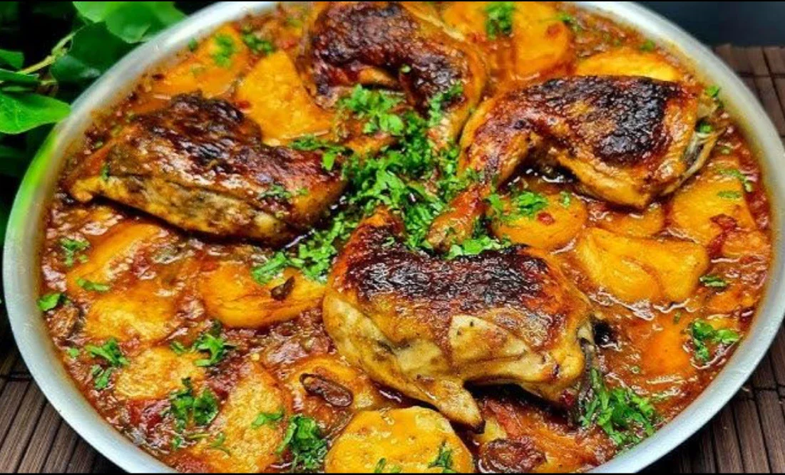 image about وجبه اليوم صنيه بطاطس بالفراخ