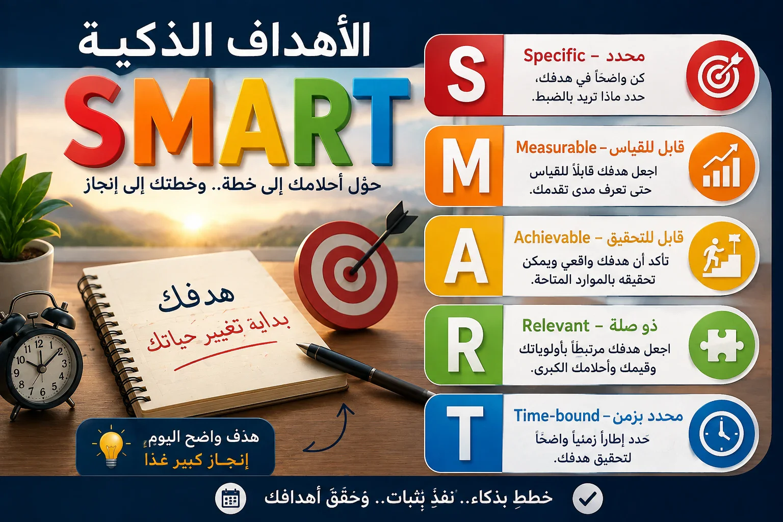 image about لماذا لا تحقق أهدافك؟ دليلك إلى الأهداف الذكية SMART وتحويل أحلامك إلى واقع