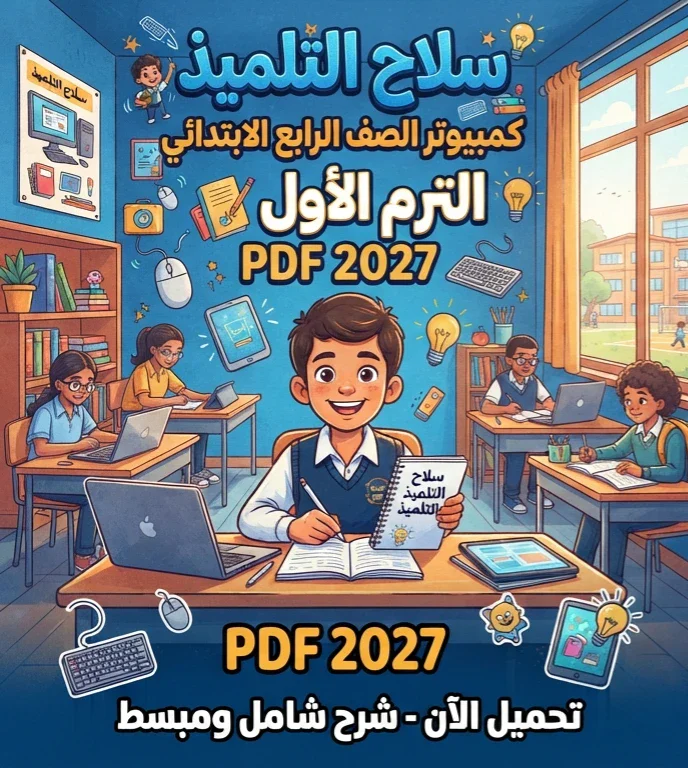 image about 📗 تحميل كتاب سلاح التلميذ كمبيوتر الصف الرابع الابتدائي الترم الأول PDF 2027 – أحدث نسخة وشرح شامل