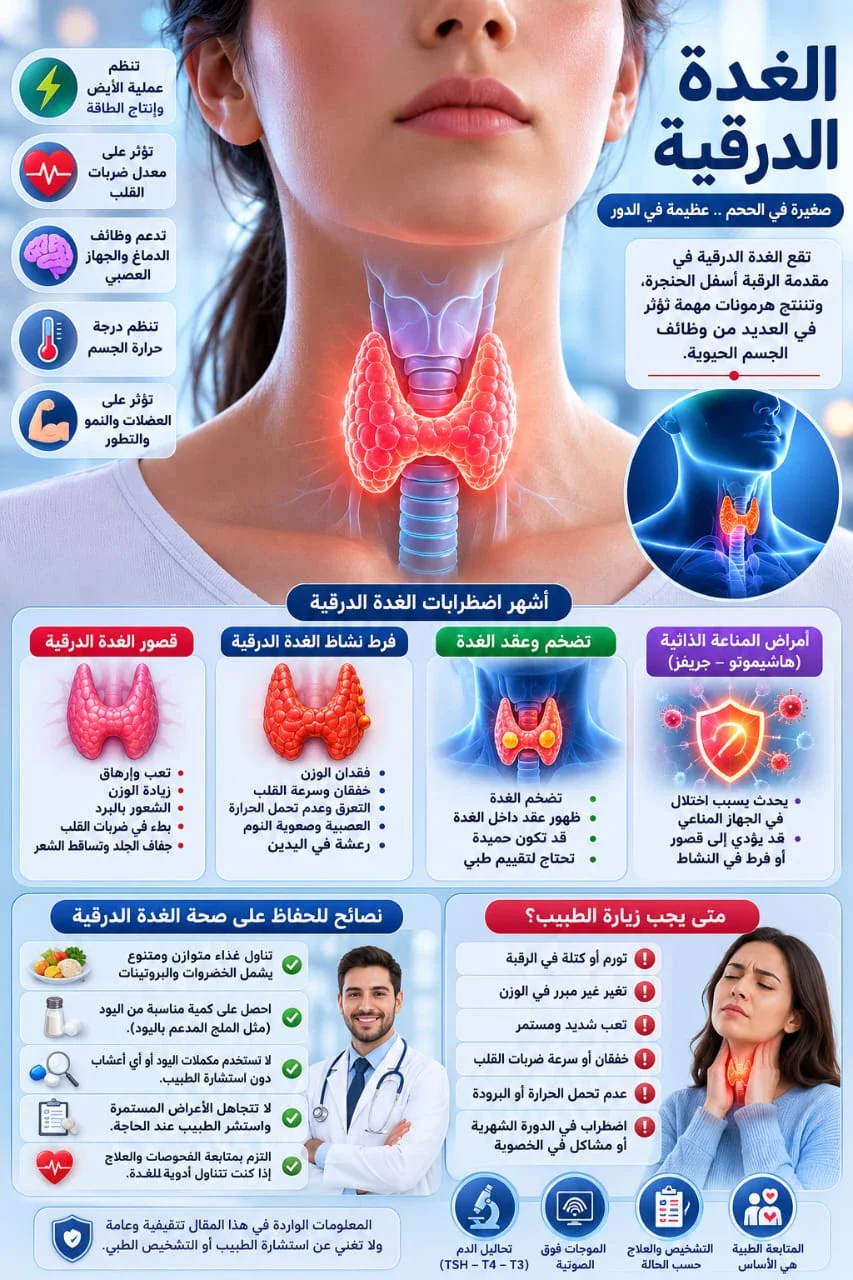 image about الغدة الدرقية: وظائفها وأهم أمراضها وأعراضها وطرق الحفاظ على صحتها
