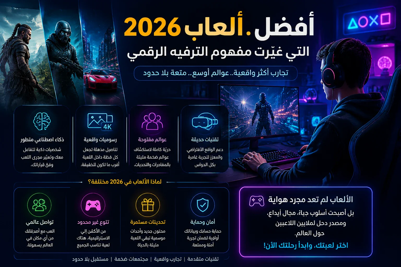 image about # عالم الألعاب الإلكترونية: لماذا أصبحت الألعاب أكثر من مجرد وسيلة للترفيه؟