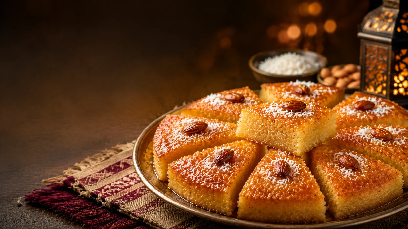 image about طريقة عمل البسبوسة المرملة