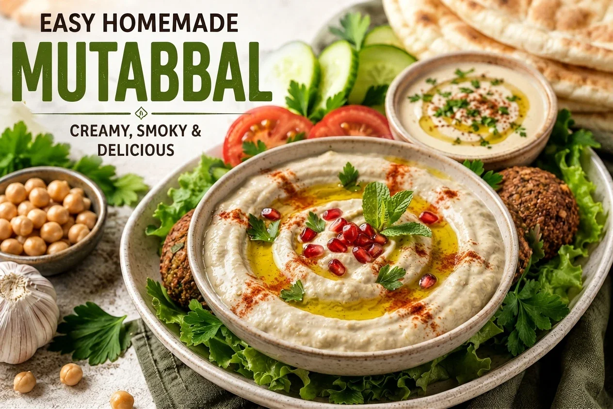 image about Easy Eggplant Mutabbal Recipe: Creamy, Smoky and Delicious
