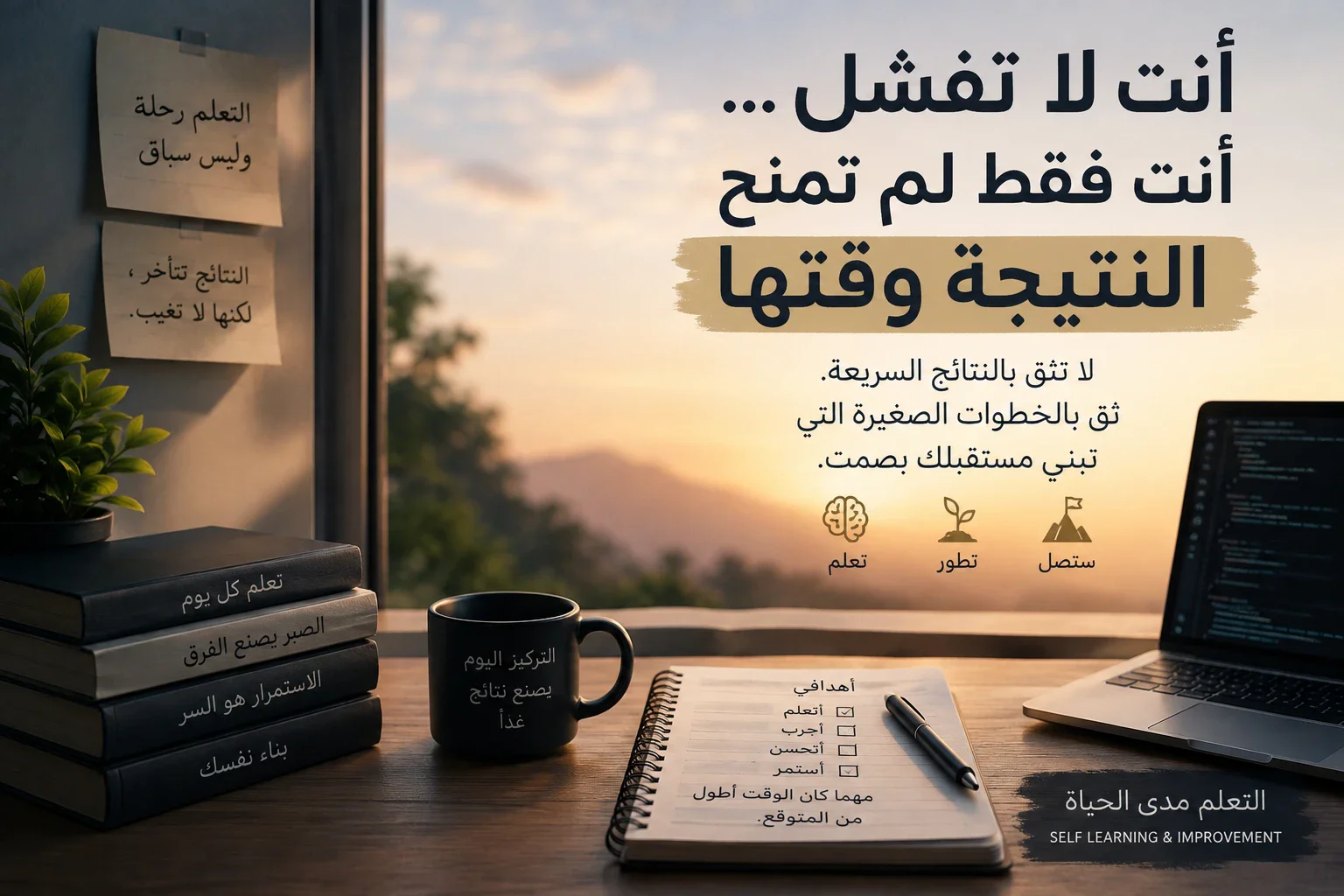 image about أنت لا تفشل… أنت فقط لم تمنح النتيجة وقتها
