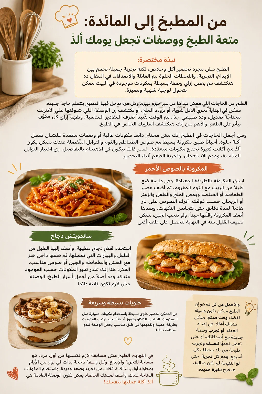 image about من المطبخ إلى المائدة: متعة الطبخ ووصفات تجعل يومك ألذ