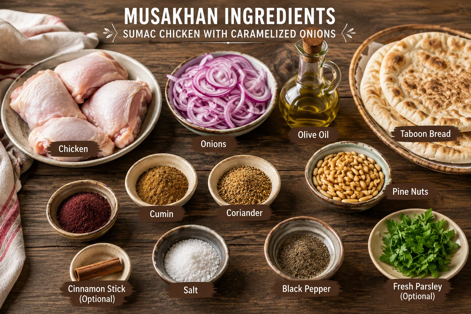 image about Easy Palestinian Musakhan Recipe: Sumac Chicken with Caramelized Onions