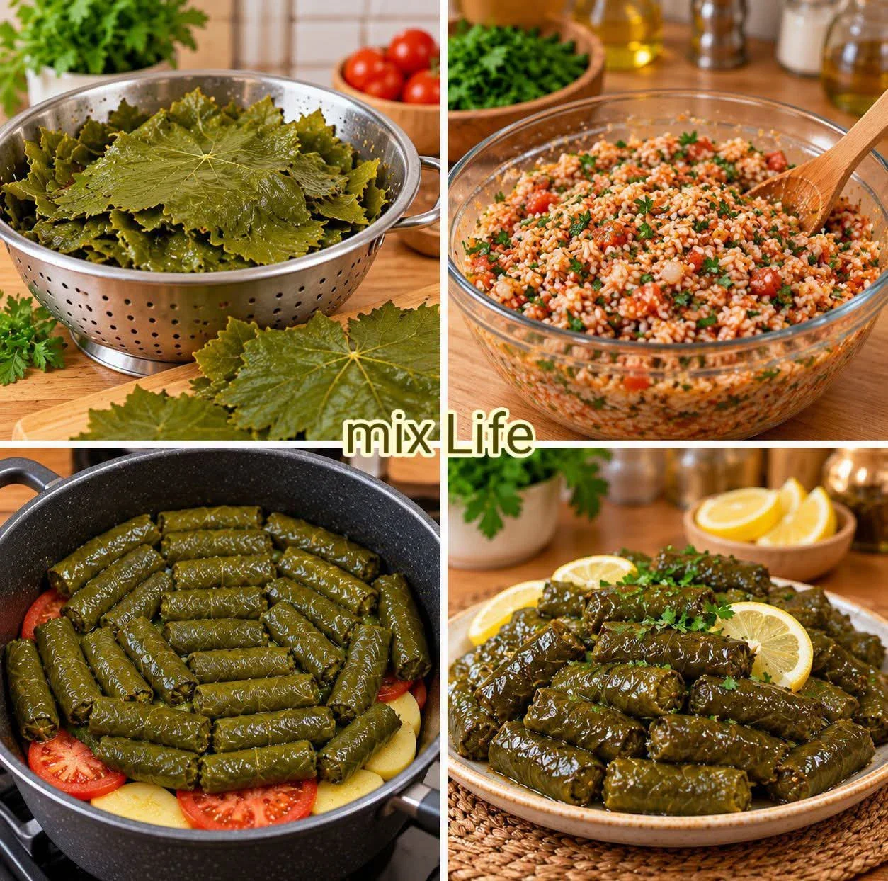 image about 1)فراخ توم وجيري        2)وورق العنب المحشى 