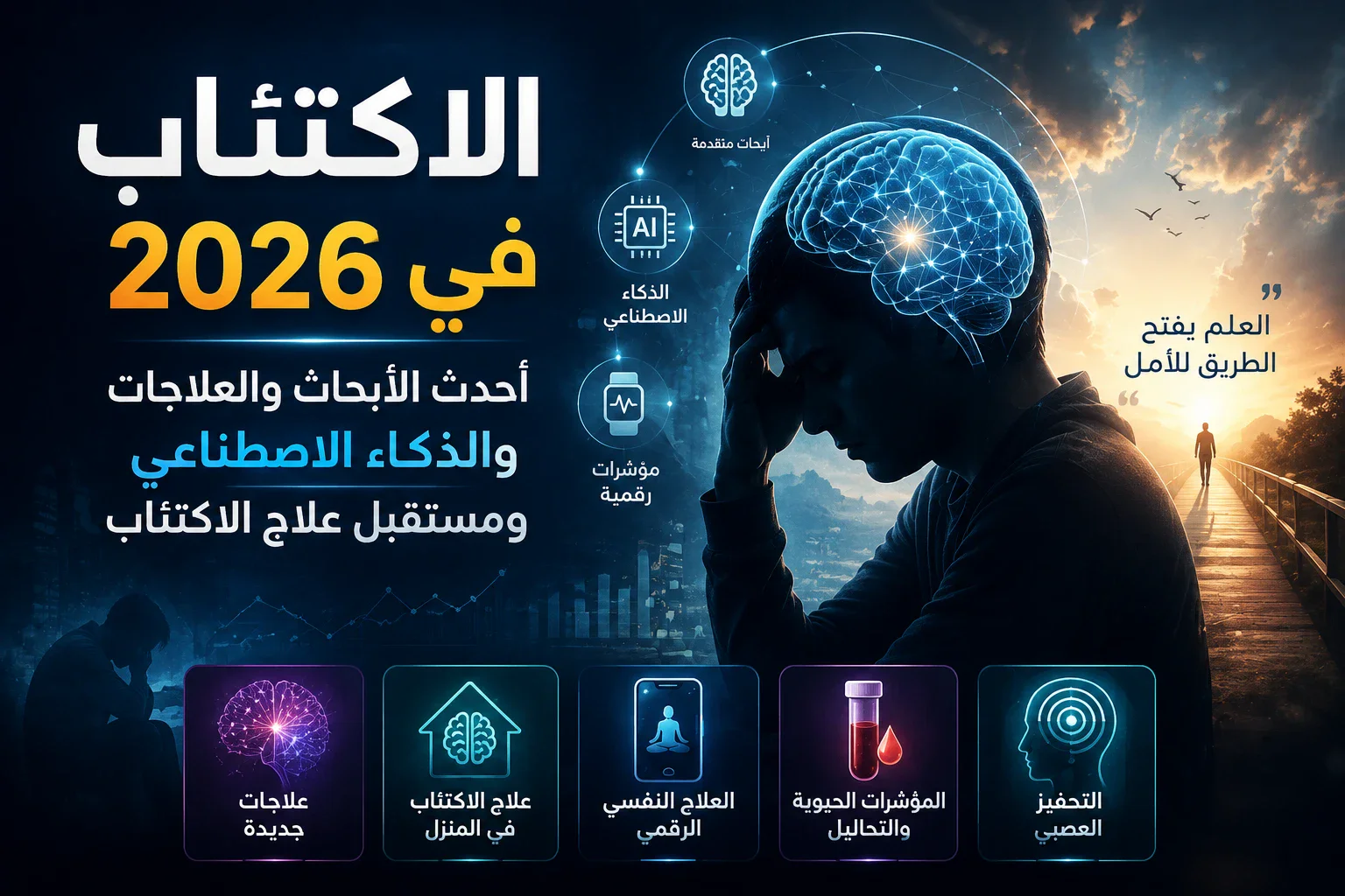 image about الاكتئاب في 2026: أحدث الأبحاث والعلاجات والذكاء الاصطناعي ومستقبل علاج الاكتئاب