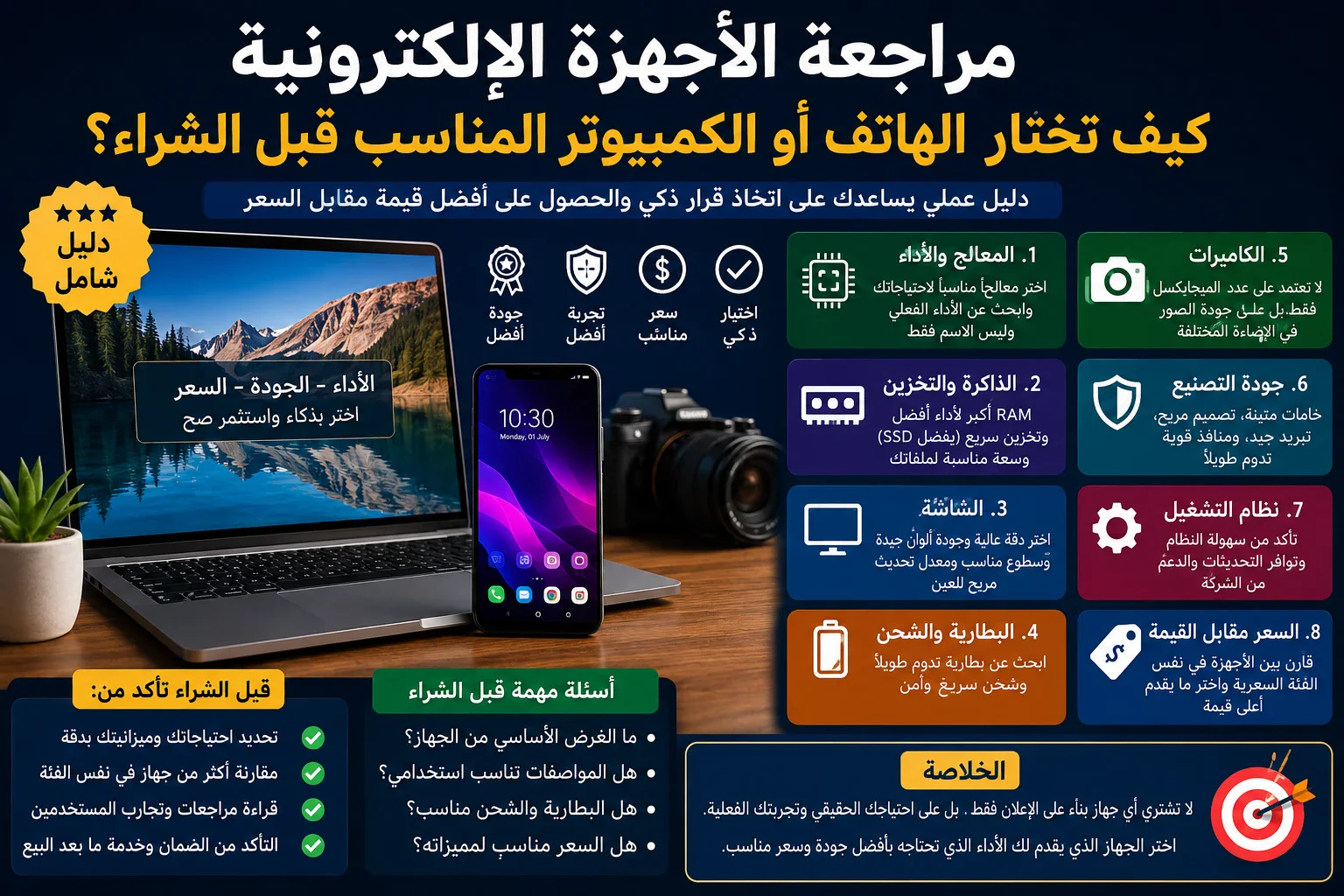 image about مراجعة الأجهزة الإلكترونية: كيف تختار الهاتف أو الكمبيوتر المناسب قبل الشراء؟
