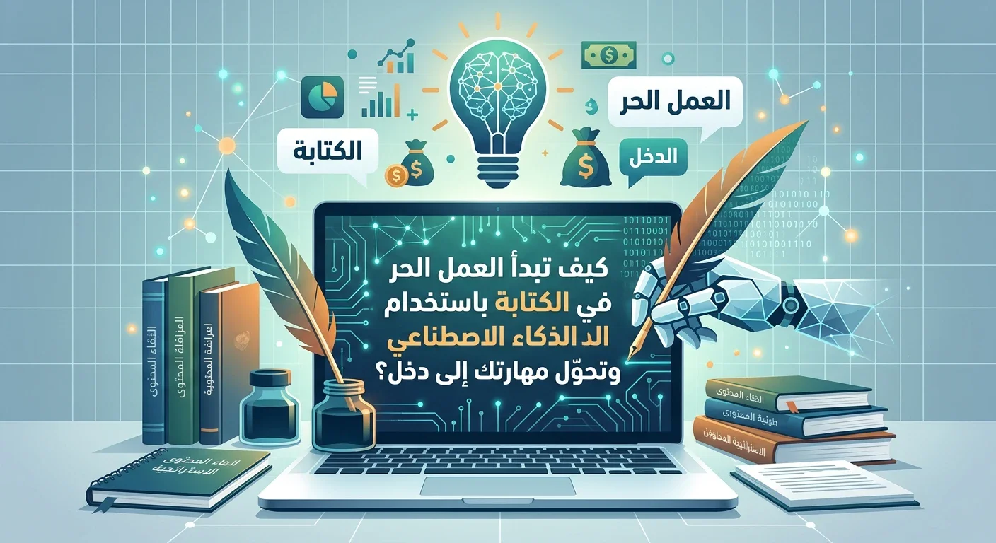 image about كيف تبدأ العمل الحر في الكتابة باستخدام الذكاء الاصطناعي وتحوّل مهارتك إلى دخل؟