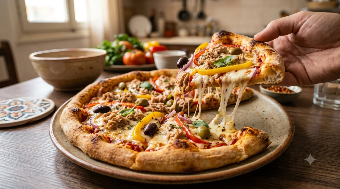 image about 🍕 4 طرق لعمل البيتزا في المنزل بسهولة وطعم شهي النبذة المختصرة: تعرفي على 4 طرق مختلفة لتحضير البيتزا في المنزل، من الب