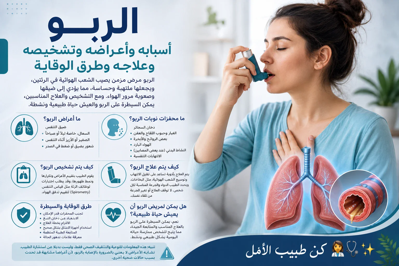 image about 🫁 الربو: مرض يمكن السيطرة عليه — تعرف على أسبابه وأعراضه وعلاجه وطرق الوقاية