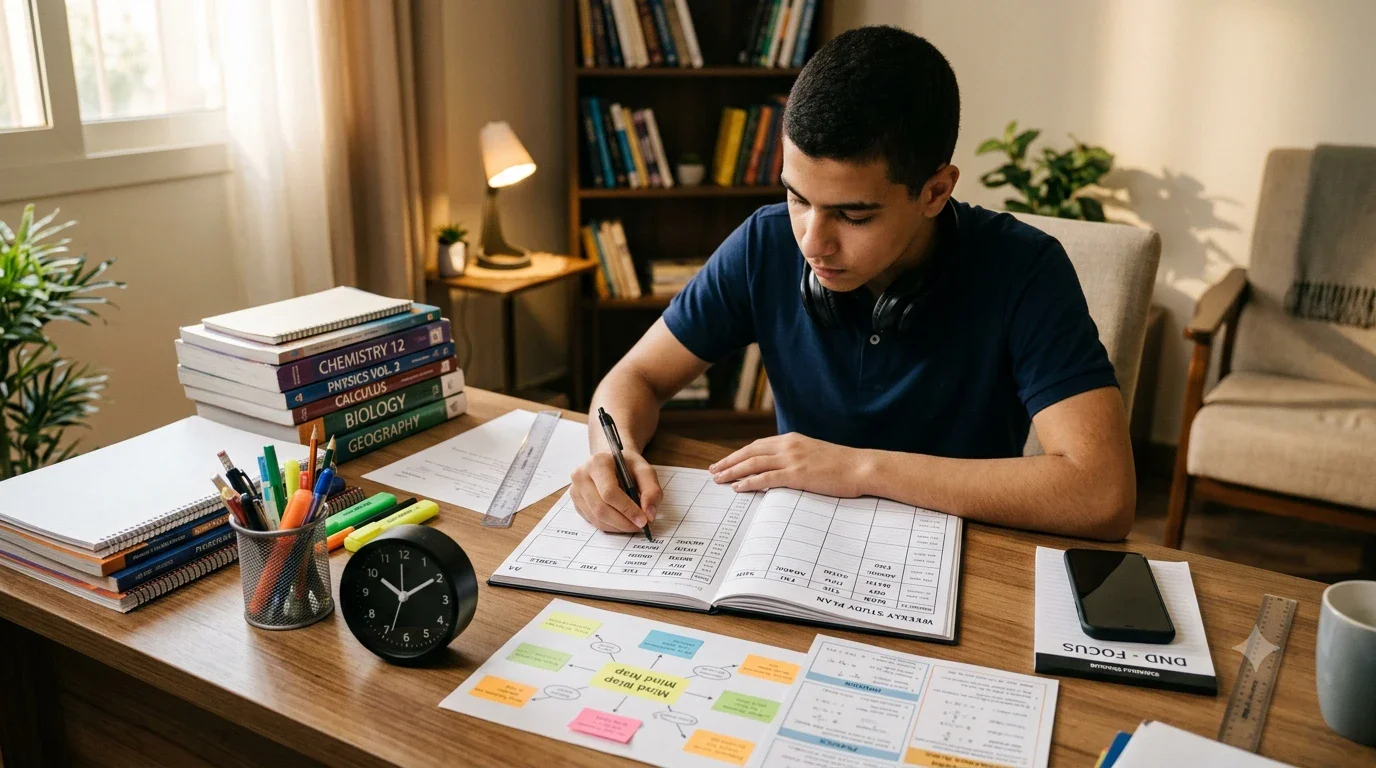 image about 🎓 الثانوية العامة: كيف تذاكر بذكاء وتنظم وقتك وتصل إلى أفضل نتيجة؟ 📚✨