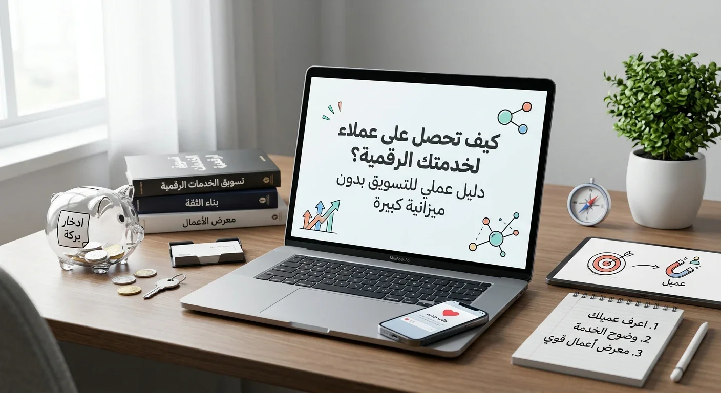 image about كيف تحصل على عملاء لخدمتك الرقمية؟ دليل عملي للتسويق بدون ميزانية كبيرة