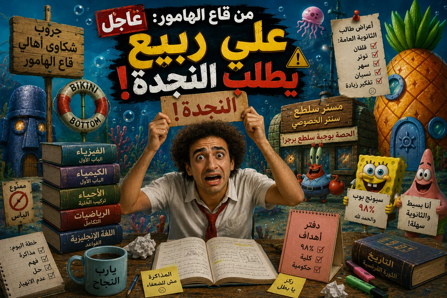 image about 🚨 عاجل من قاع الهامور: علي ربيع يطلب النجدة من الثانوية العامة!