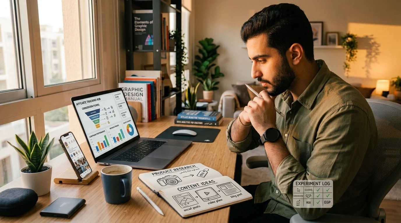 image about يومياتي مع التسويق بالعمولة: كيف اختبرت أول رابط وبدأت أتعلم من النتائج؟