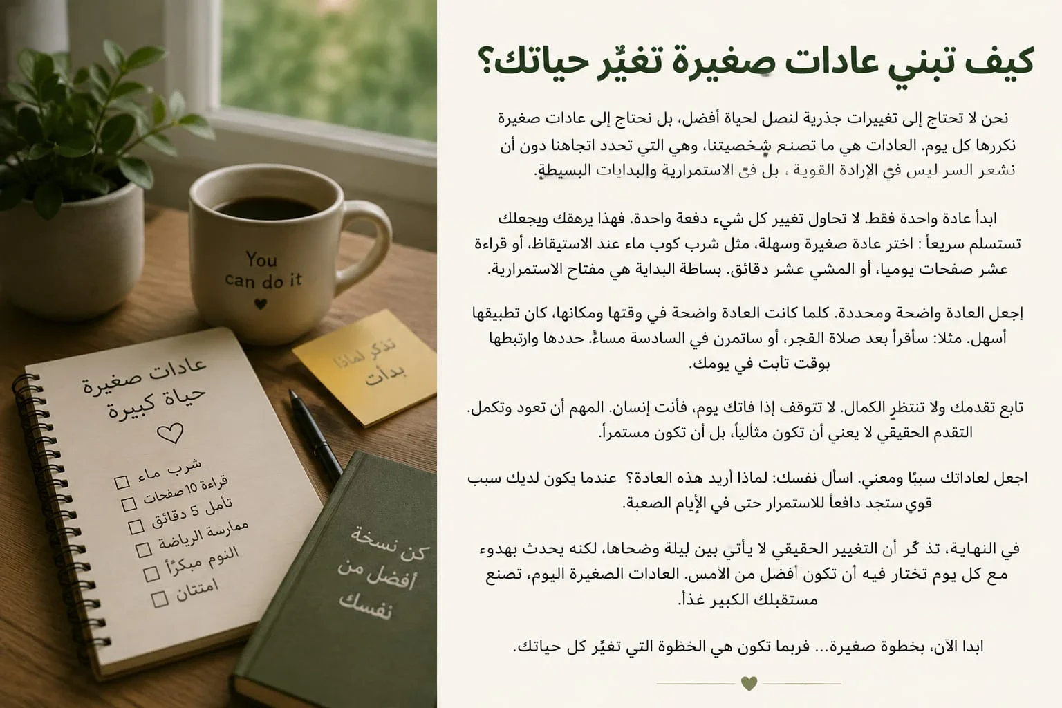 image about كيف تبني عادات صغيرة تغيّر حياتك؟
