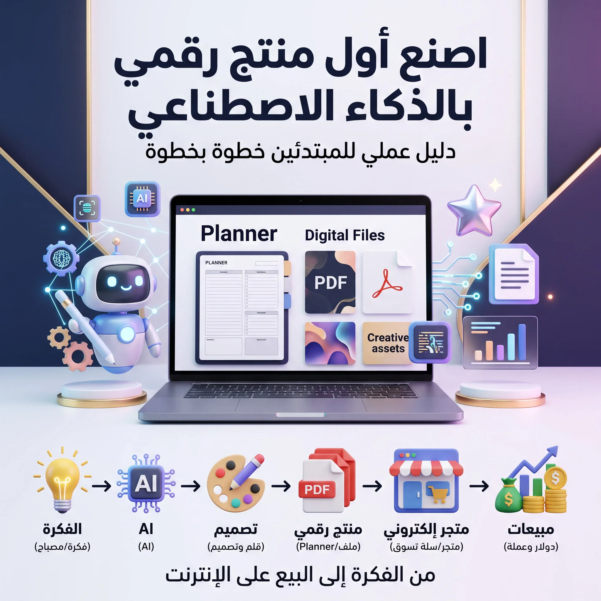 image about كيف تصنع أول منتج رقمي باستخدام الذكاء الاصطناعي وتبيعه على الإنترنت؟   