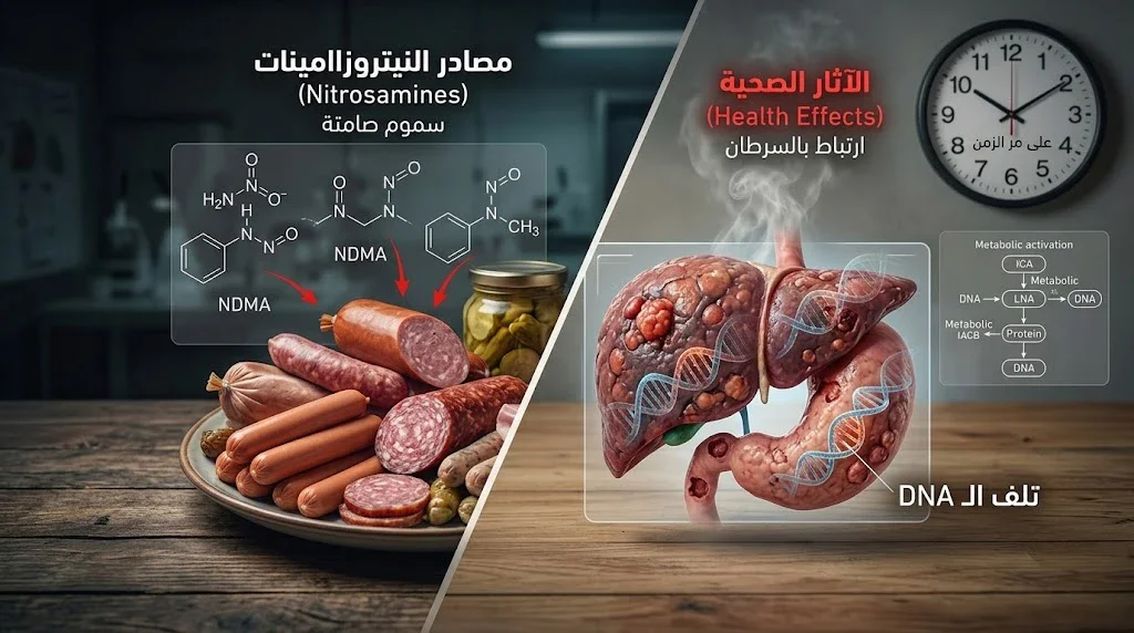 image about النيتروزامينات (Nitrosamines): السموم الصامتة وعلاقتها بالسرطان