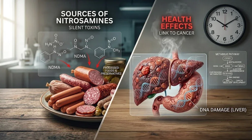 image about النيتروزامينات (Nitrosamines): السموم الصامتة وعلاقتها بالسرطان