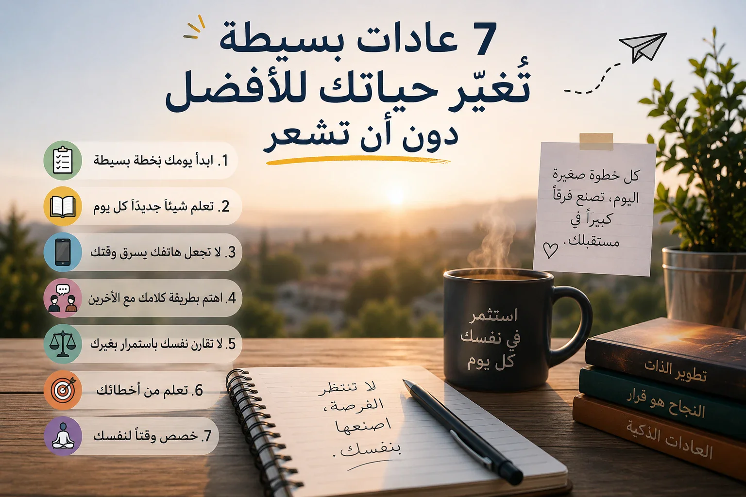 image about 7 عادات بسيطة تغيّر حياتك للأفضل دون أن تشعر